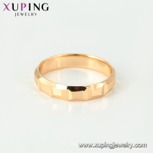 15450 xuping fábrica al por mayor de China fashion18K chapado en oro anillo simple diseños sin piedras para las mujeres